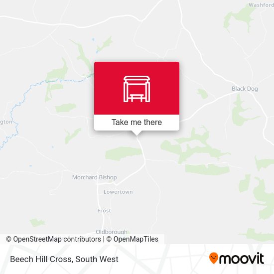 Beech Hill Cross, Morchard Bishop map