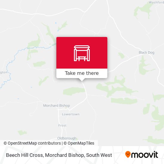 Beech Hill Cross, Morchard Bishop map