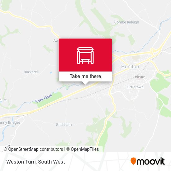 Weston Turn map