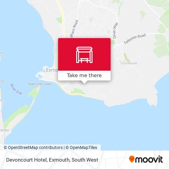 Devoncourt Hotel, Exmouth map