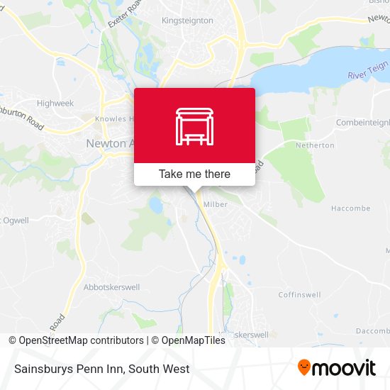 Sainsburys Penn Inn map