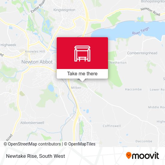 Newtake Rise map