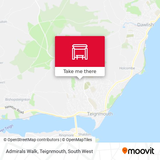 Admirals Walk, Teignmouth map