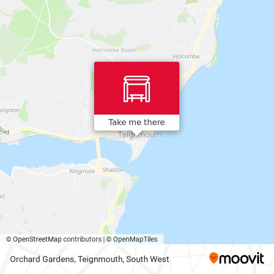 Orchard Gardens, Teignmouth map