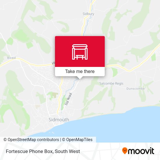 Fortescue Phone Box map