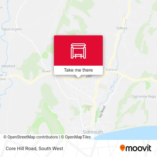 Core Hill Road map