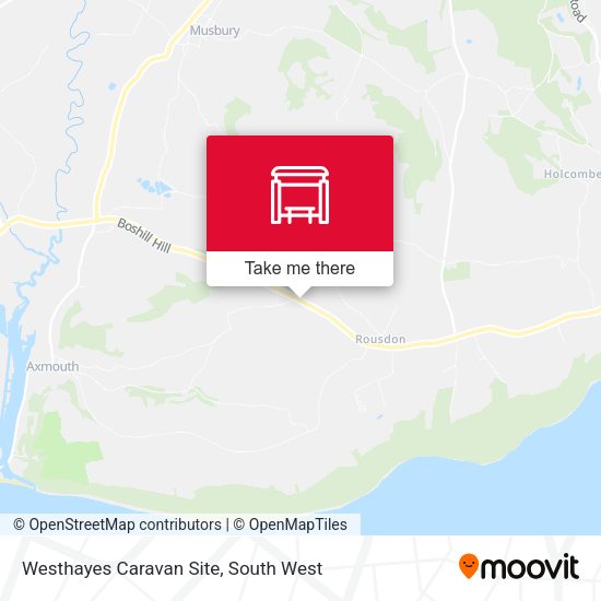 Westhayes Caravan Site map