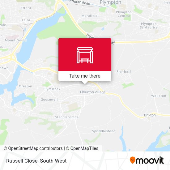 Russell Close map