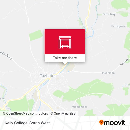 Kelly College map