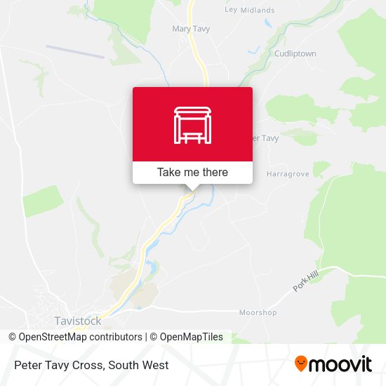 Peter Tavy Cross map