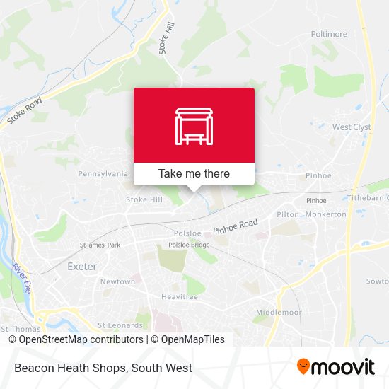 Beacon Heath Shops map