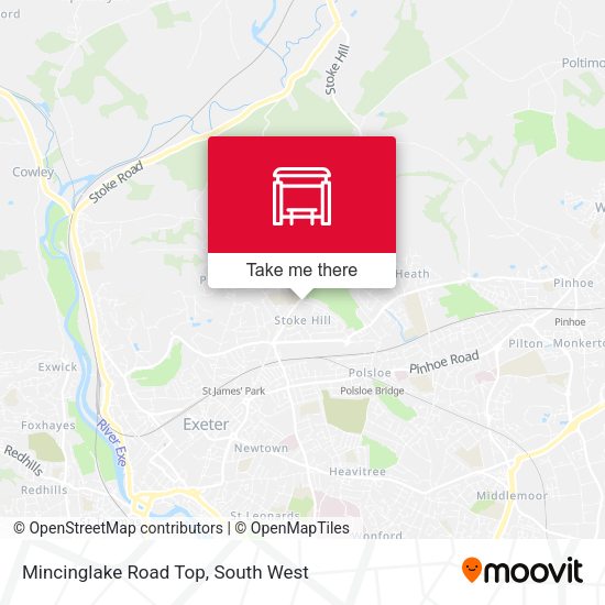 Mincinglake Road Top map