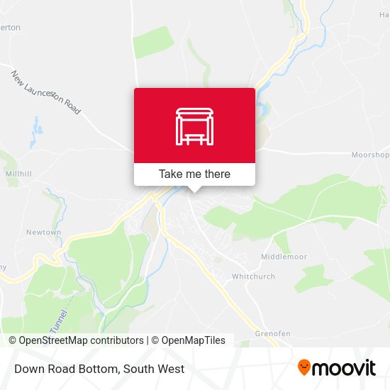 Down Road Bottom map