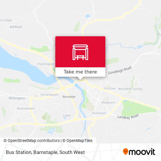 Bus Station, Barnstaple map