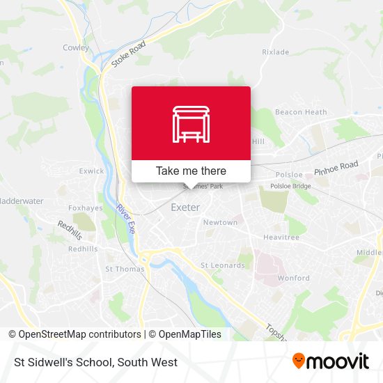 St Sidwell's School map
