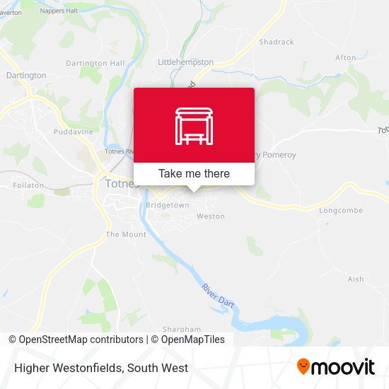 Higher Westonfields map