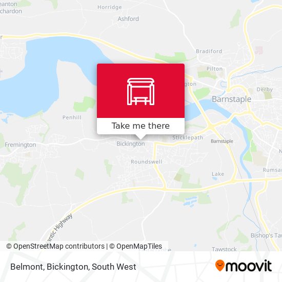 Belmont, Bickington map