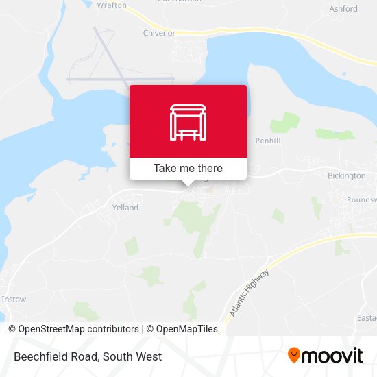 Beechfield Road map