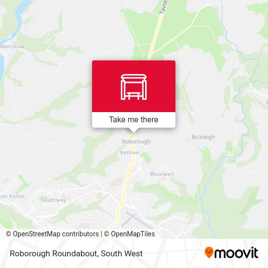 Roborough Roundabout map