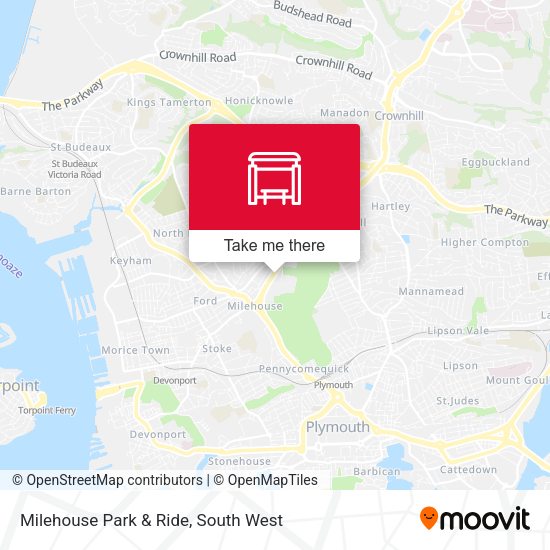 Milehouse Park & Ride map