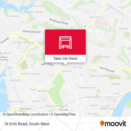 St Erth Road map