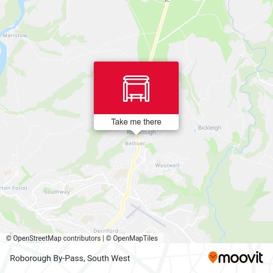 Roborough By-Pass map