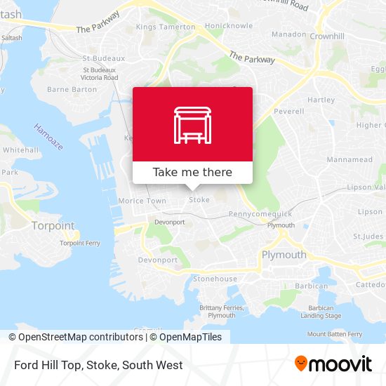 Ford Hill Top, Stoke map