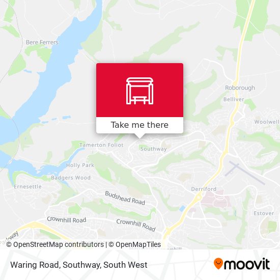 Waring Road, Southway map