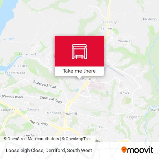 Looseleigh Close, Derriford map