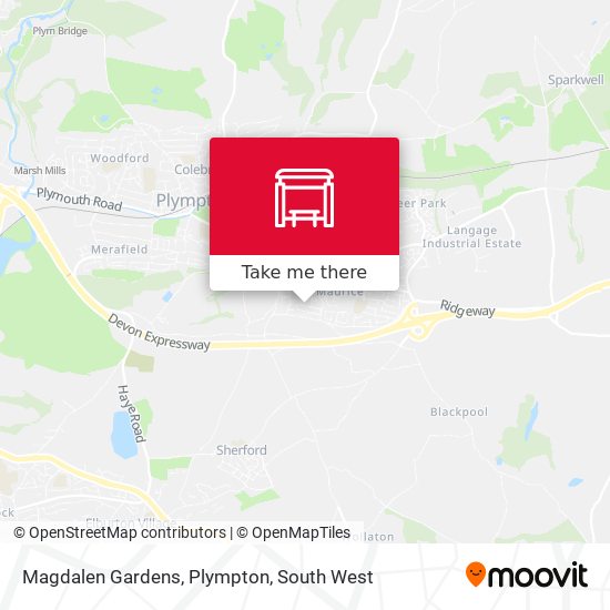 Magdalen Gardens, Plympton map