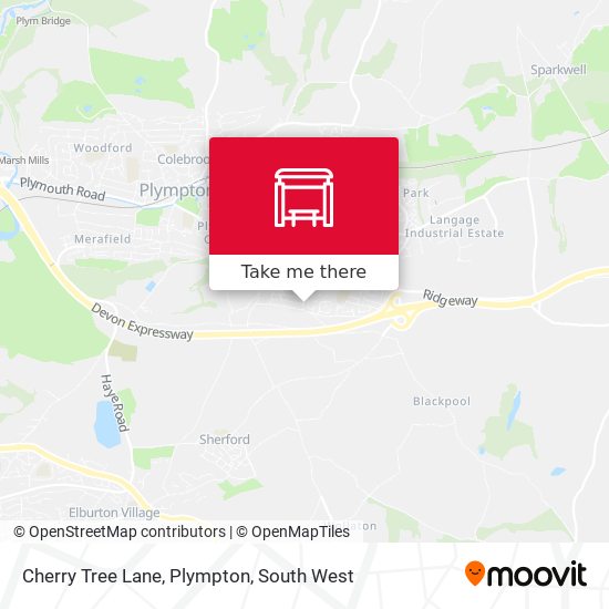 Cherry Tree Lane, Plympton map