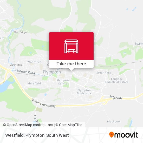 Westfield, Plympton map