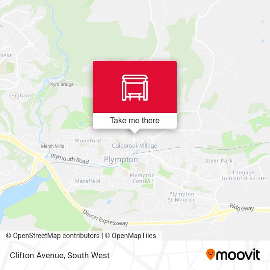 Clifton Avenue map