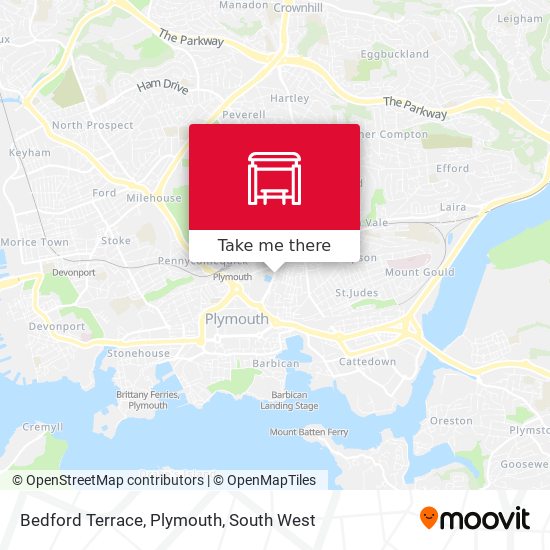 Bedford Terrace, Plymouth map