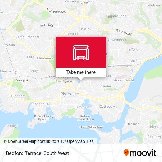 Bedford Terrace, Plymouth map
