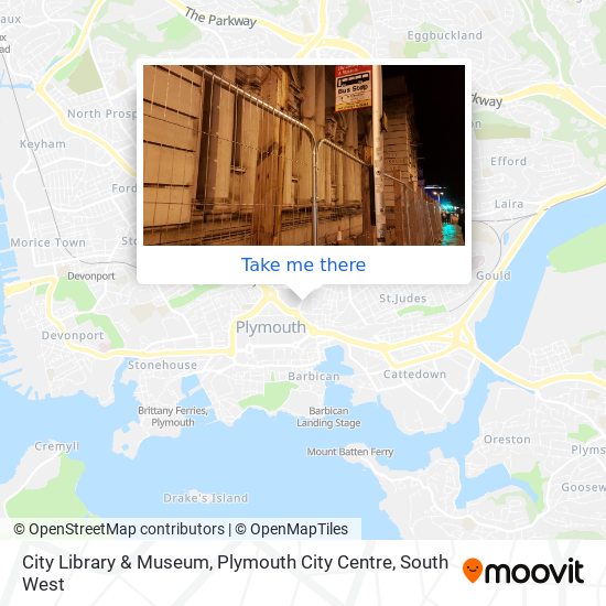 City Library & Museum, Plymouth City Centre map