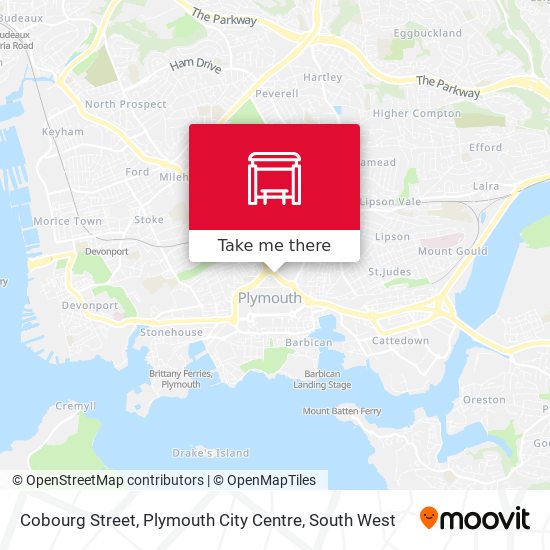 Cobourg Street, Plymouth City Centre map