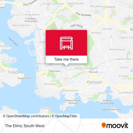 The Elms map