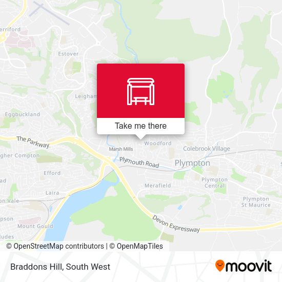 Braddons Hill map