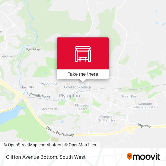 Clifton Avenue Bottom map