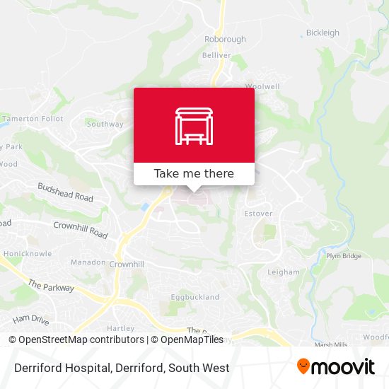 Derriford Hospital, Derriford map