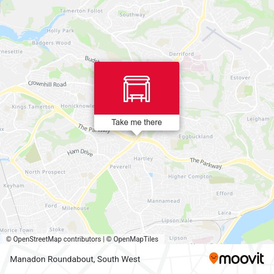 Manadon Roundabout map