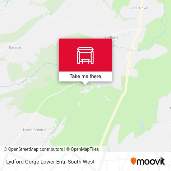 Lydford Gorge Lower Entr map