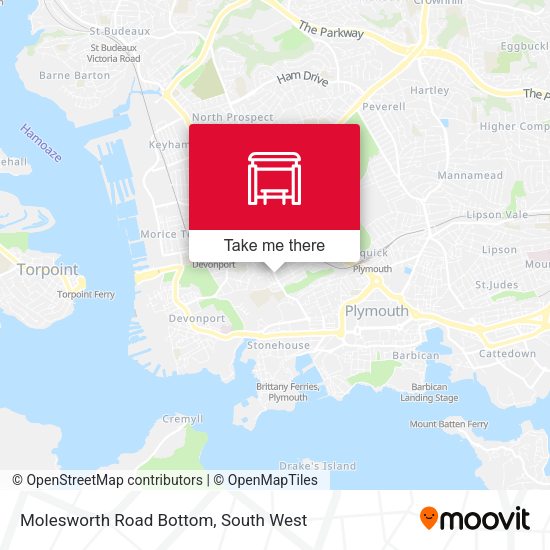 Molesworth Road Bottom map