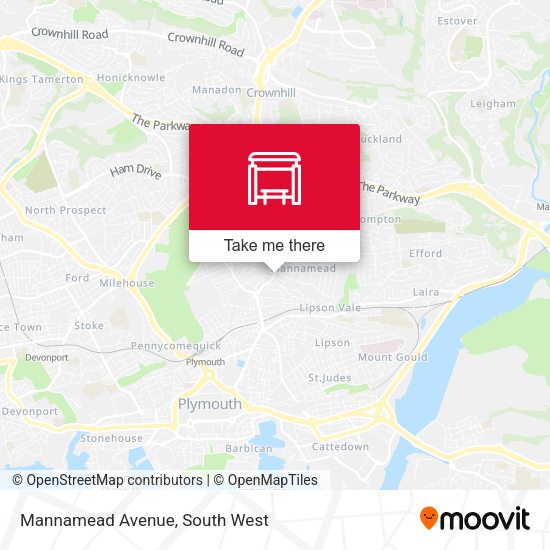 Mannamead Avenue map