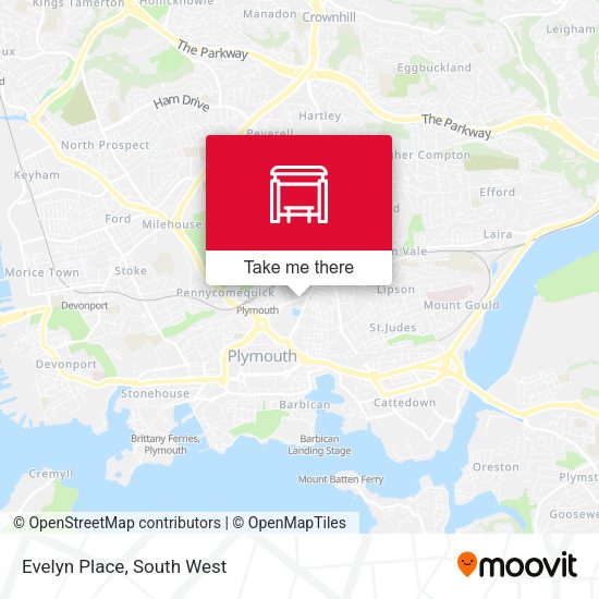 Evelyn Place map