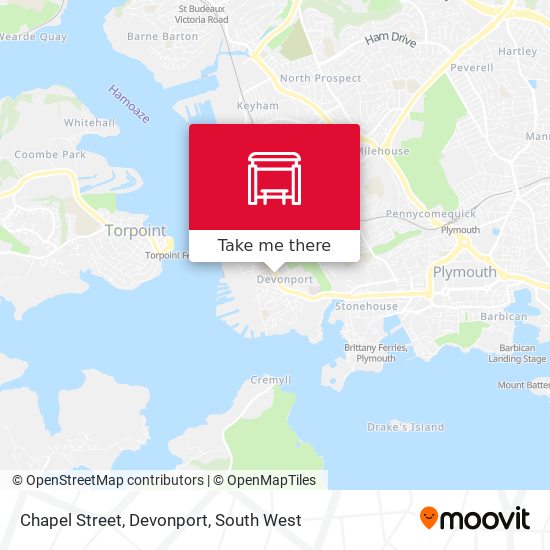 Chapel Street, Devonport map