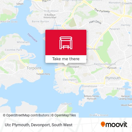 Utc Plymouth, Devonport map