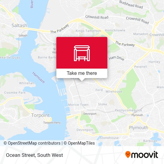Ocean Street map
