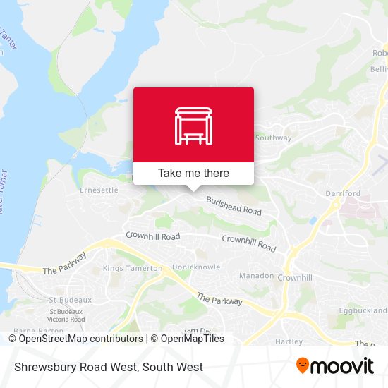 Shrewsbury Road West map